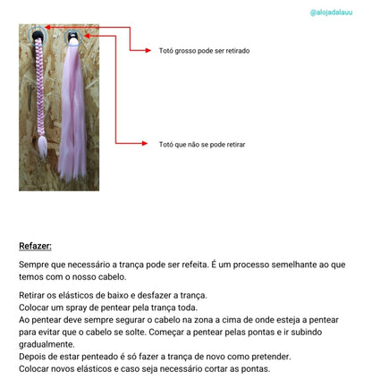2 Tranças de 100g 60cm